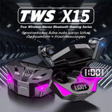 Auriculares para juegos X15 TWS: auriculares inalámbricos Bluetooth con sonido estéreo 9D y de alta fidelidad