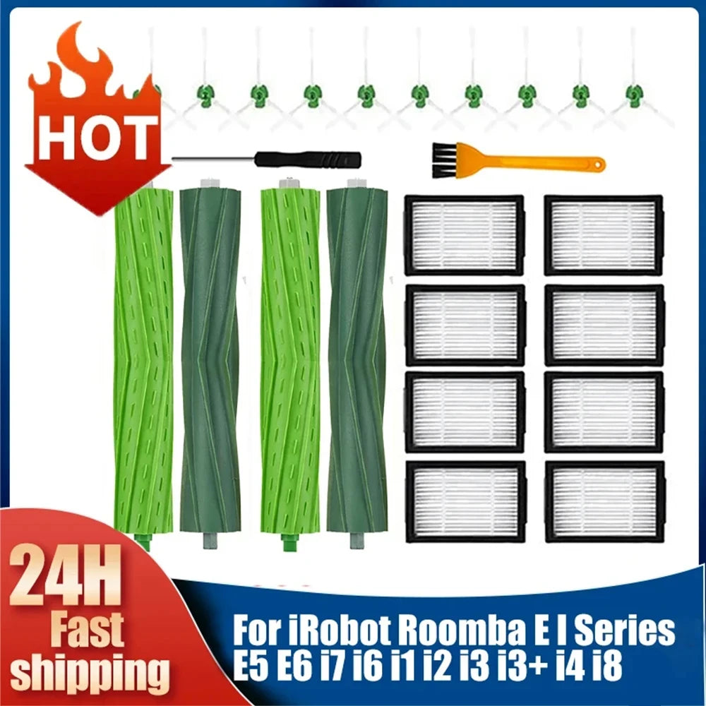 High-Performance Filter & Brush Replacement Kit for Roomba E & I Series