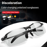 Men’s Polarized Photochromic Rectangle Sunglasses – Stylish UV Protection Eyewear