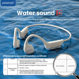 Auriculares de conducción ósea POLVCDG IPX8 32 GB Auriculares inalámbricos Bluetooth 5.3 con micrófono Impermeable Natación 2024 Nuevo