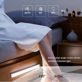 Luz nocturna LED con sensor de movimiento: lámpara inalámbrica recargable para gabinetes y escaleras