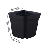 50-Pack Square Seedling Pots - Reusable Deep Nursery Planters for Indoor/Outdoor Gardening