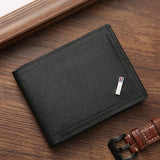 Slim RFID Blocking Bifold Wallet for Men – Minimalist PU Leather Money Clip Card Holder