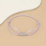 Adjustable Cubic Zirconia Rope Chain Bracelet