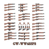 WW2 Military Building Blocks Set - Army Soldier & Motorcycle Model Kit