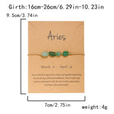 Adjustable Natural Stone Rope Chain Bracelet – Geometric Crystal Charm for Men & Women