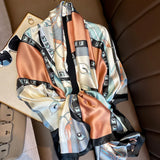 Luxury Satin Silk Scarf – Elegant Women's Shawl, Hijab & Beach Wrap
