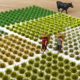 104PCS Miniature Grass & Flower Model Kit – Realistic DIY Scenery for Dioramas, Railways, and Gardens