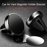 Soporte magnético para teléfono de coche: soporte para rejilla de ventilación, rotación de 360°, agarre magnético seguro