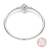 925 Sterling Silver Charm Bracelet for Women – Heart, Star, Moon & More