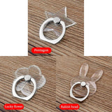 Universal Transparent Finger Ring Phone Holder – Magnetic Stand for Smartphones
