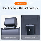 Metal Roller Car Trash Can – Auto Organizer with Phone Holder & Storage Bag