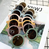2024 Kids’ Round Sunglasses – UV400 Protection, Stylish Plastic Frame for Girls