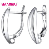 Sterling Silver Hoop Earrings with Cubic Zirconia – Elegant Jewelry for Women