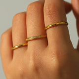 Minimalist 18K Gold Plated Stainless Steel Knuckle Ring – Tarnish-Free & Waterproof