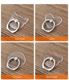 Universal Transparent Finger Ring Phone Holder – Magnetic Stand for Smartphones