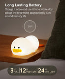 Adorable luz de noche con forma de pato: LED suave y agradable para la vista para niños y adultos