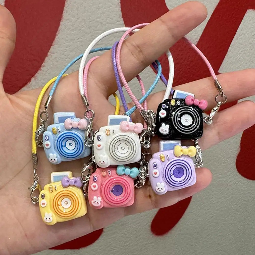 Mini colgante de cámara DIY: bonito accesorio para casa de muñecas para muñecas Labubu de 17 cm
