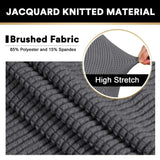 Funda elástica de jacquard para otomana: protección duradera para su reposapiés o taburete