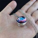 Trendy Glass Ball Pendant Necklace – Unisex Zinc Alloy Chain Link Design