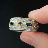Adjustable Vintage Chain Ring – 925 Sterling Silver Open Ring for Women & Men