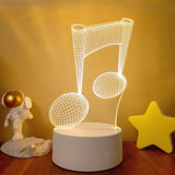 3D LED Night Light with Acrylic Illusion Panel – Warm White Bedside Lamp for Kids & Home Decor