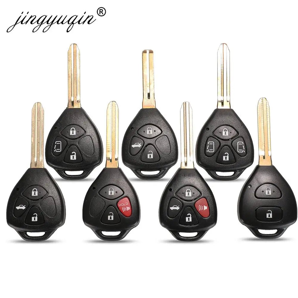 Durable 2/3/4-Button Toyota Key Fob Shell Replacement with Uncut Blade