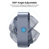 TOPK USB Mini Desk Fan – Ultra-Quiet, 3-Speed Personal Cooling Fan for Home, Office & Travel