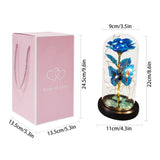 LED Galaxy Rose in Glass Dome - Eternal Flower Gift for Valentine's Day & Weddings
