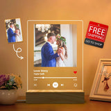 Personalized LED Music Photo Plaque with Custom Spotify Song