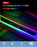 LED Car Door Sill Lights with Logo Projector – USB-Powered Threshold Lighting Kit (4pcs)