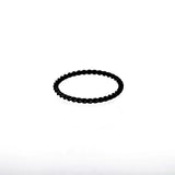 Elegant Stainless Steel Wedding Band – Minimalist Pave-Set Ring for Women