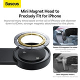 Baseus Magnetic Car Phone Holder – Foldable 360° Dashboard Mount for iPhone & All Smartphones