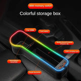 LED Car Seat Gap Organizer with Dual USB Charging & RGB Lights – Multifunctional Seat Crevice Storage Box