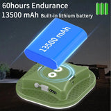 Linterna LED recargable para acampar con base magnética: luz portátil multimodo resistente al agua para exteriores y emergencias