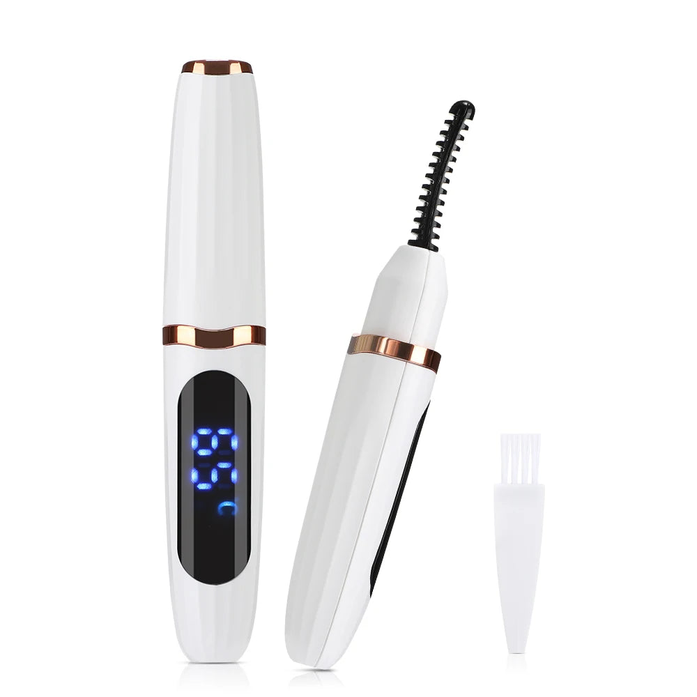 Rechargeable Heated Eyelash Curler with 3 Temperature Settings & USB Charging