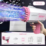 40-Hole Bubble Gun for Kids - Automatic Bubble Blower for Outdoor Play & Parties