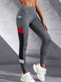 Ankle-Length Yoga Leggings for Women – Elastic Waist, Comfortable Polyester Fabric with Welt Pockets