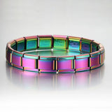 Pulseras con dijes italianos DIY Cadena básica Brazalete de acero inoxidable Módulos ensamblados versátiles Regalo ideal 9 mm Universal Dropshipping