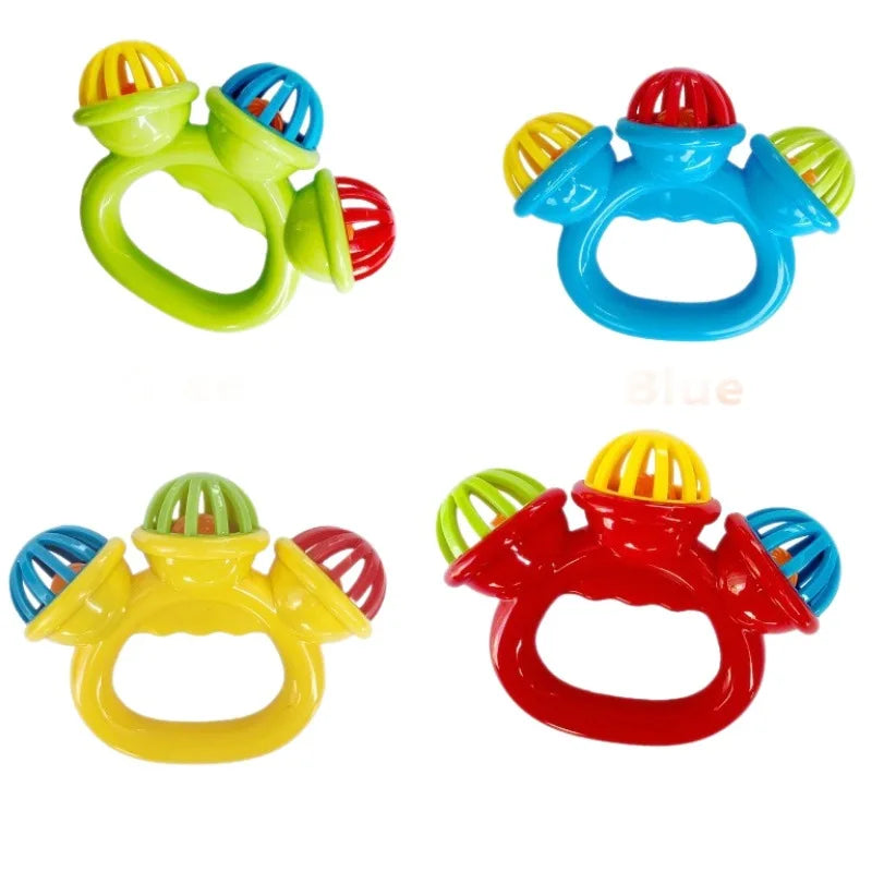 4PCS Baby Hand Rattle Ball Toys – Sensory Grasping & Developmental Playset