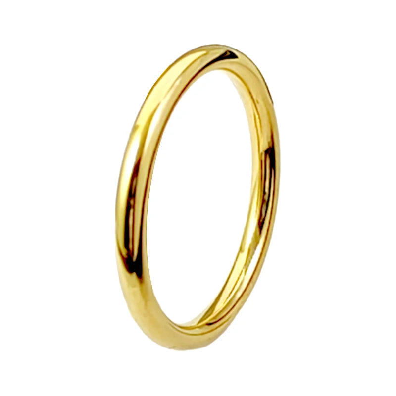 Minimalist Thin Stainless Steel Rings – Stackable Gold & Silver Bands for Women & Men