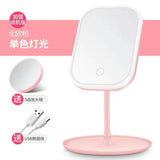 Adjustable LED Vanity Mirror with 3-Color Lighting – Touch Control Makeup Mirror with Charging