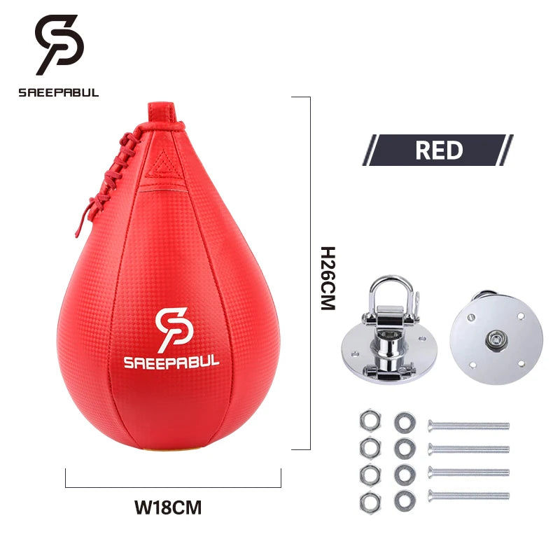 Boxing Speed Ball for Reflex, Coordination & Punch Training – PU Leather Speed Bag for Adults