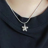 Elegant Star Pendant Snake Chain Necklace – Trendy Copper Alloy Jewelry for Women