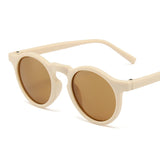 Gafas de sol redondas esmeriladas vintage para niños con protección UV400: protección solar elegante para niños