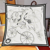 Women’s Printed Polyester Scarf – Fashion Square Wrap for All Seasons