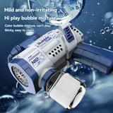 360° Rotatable Leak-Proof Bubble Gun for Kids – Fast Bubble Blower with Flashing Lights & Sound Effects