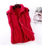 Women’s Polar Fleece Zip Vest – Lightweight, Short-Length Casual Outerwear with Turn-Down Collar