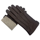 Men’s Genuine Deerskin Gloves – Wool-Lined, Touchscreen, Winter Warmth for Driving & Riding