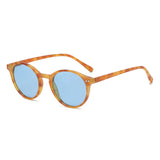 Gafas de sol polarizadas redondas retro: montura clásica de leopardo y protección UV400